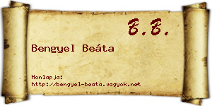 Bengyel Beáta névjegykártya